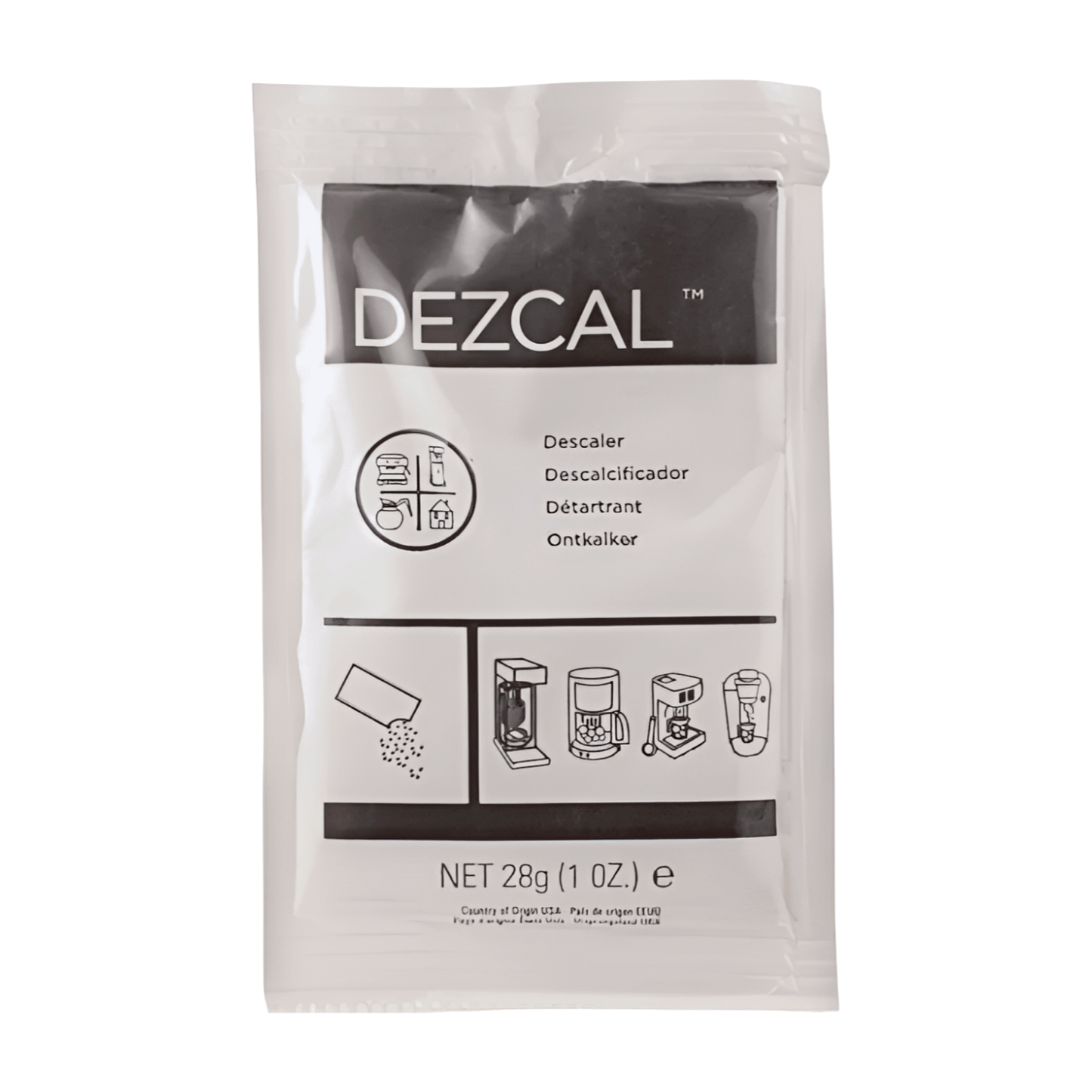 Urnex - Dezcal All Purpose Activated Descaling Powder 28g - 4 Pack - Velo Coffee Roasters