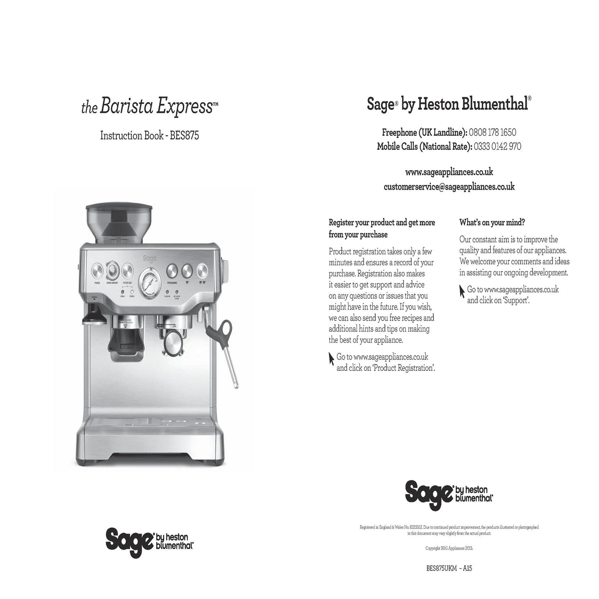 sage barista express bes875