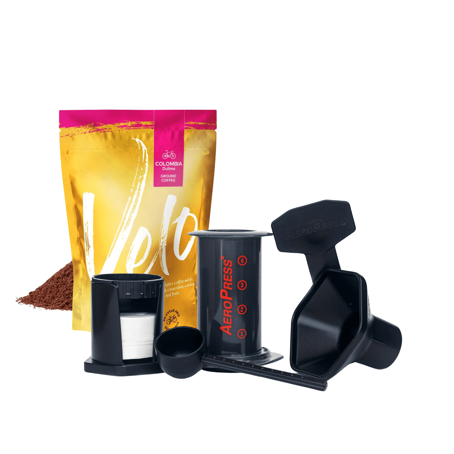 Velo Colombia Dulima Coffee and AeroPress Bundle - Velo Coffee Roasters