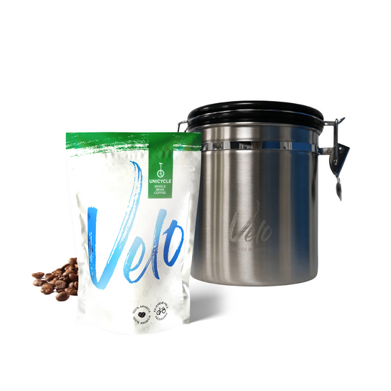 Load image into Gallery viewer, Velo Coffee Roasters Coffee Canister and Velo Coffee - Velo Coffee Roasters
