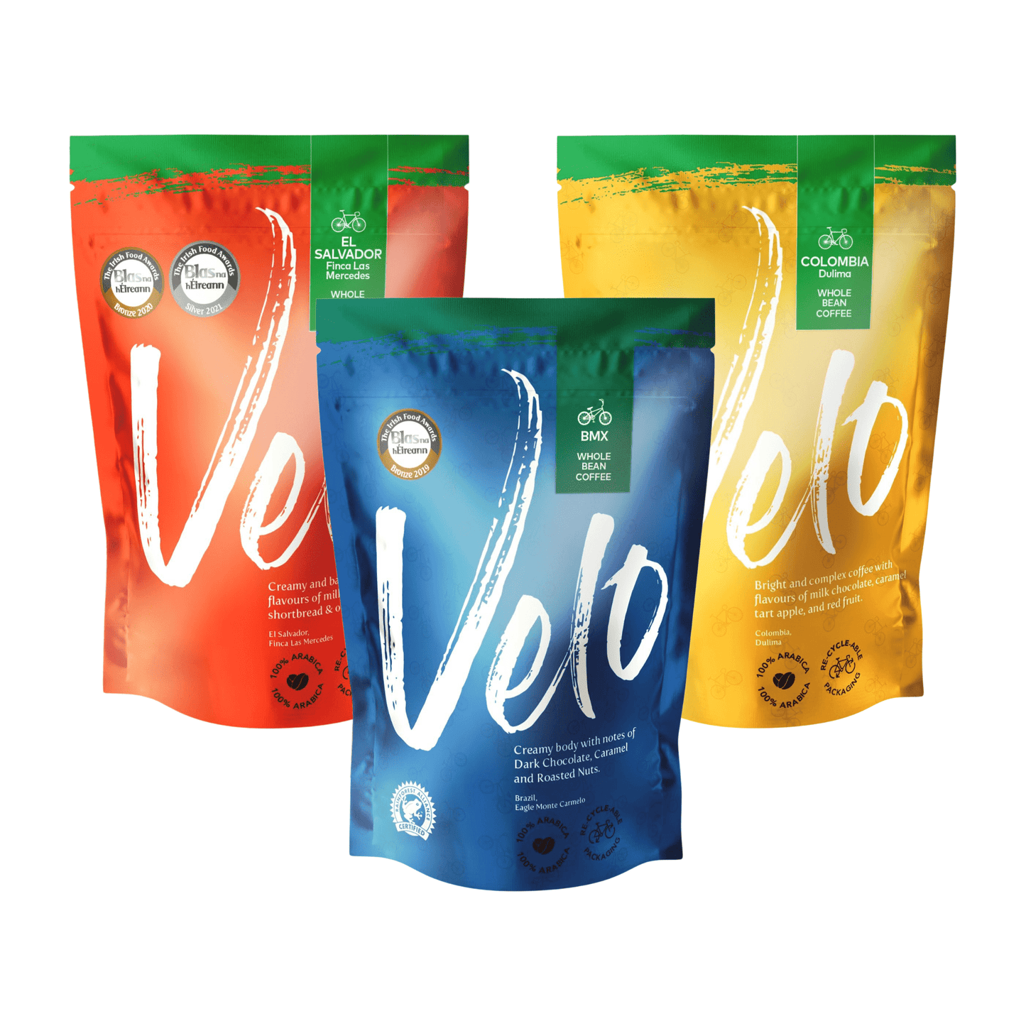 BMX 700g, Colombia Dulima 700g and El Salvador 700g Coffee Bag Bundle - Velo Coffee Roasters