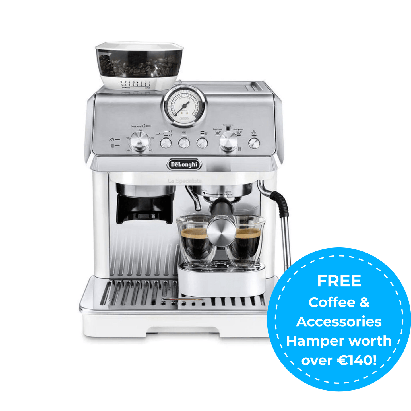 De'Longhi La Specialista Arte Compact - Manual Coffee Machine - EC9155.W - Velo Coffee Roasters