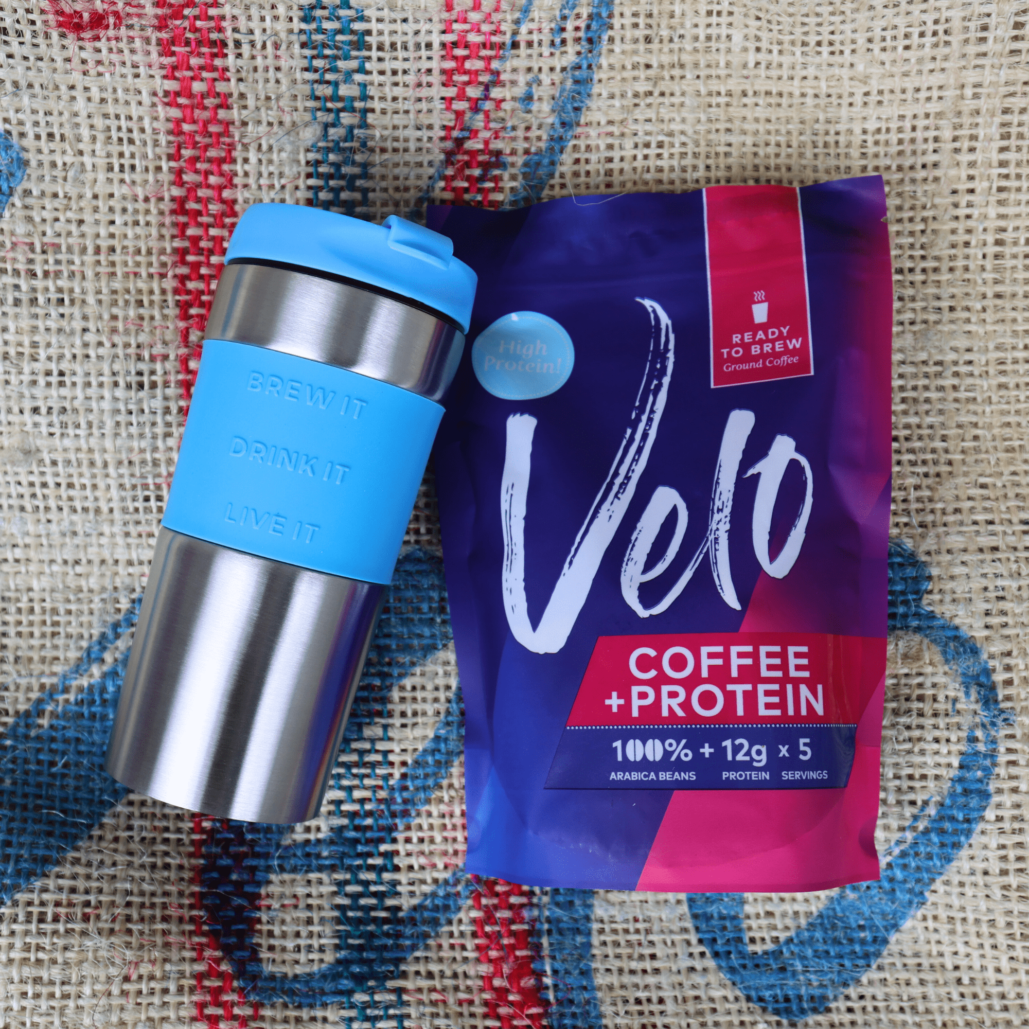 Velo Coffee + Protein and Travel Press Gift Set - Velo Coffee Roasters