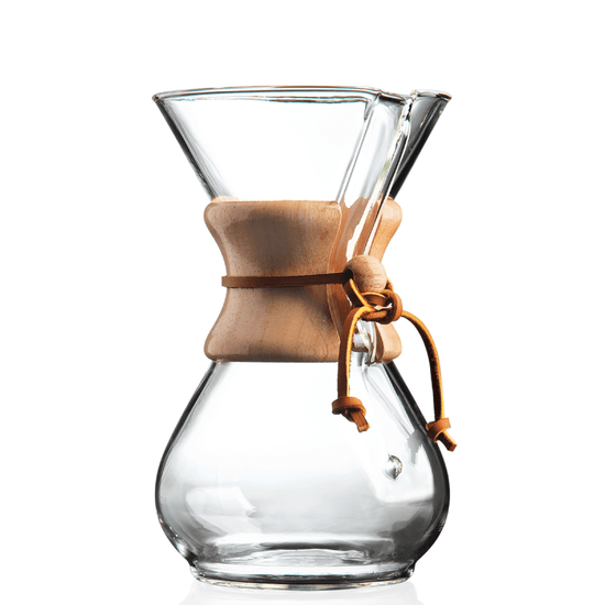 Chemex  6 Cup  Glass Bottle with  small Wooden Cover in the centre - Velo Coffee Roasters
