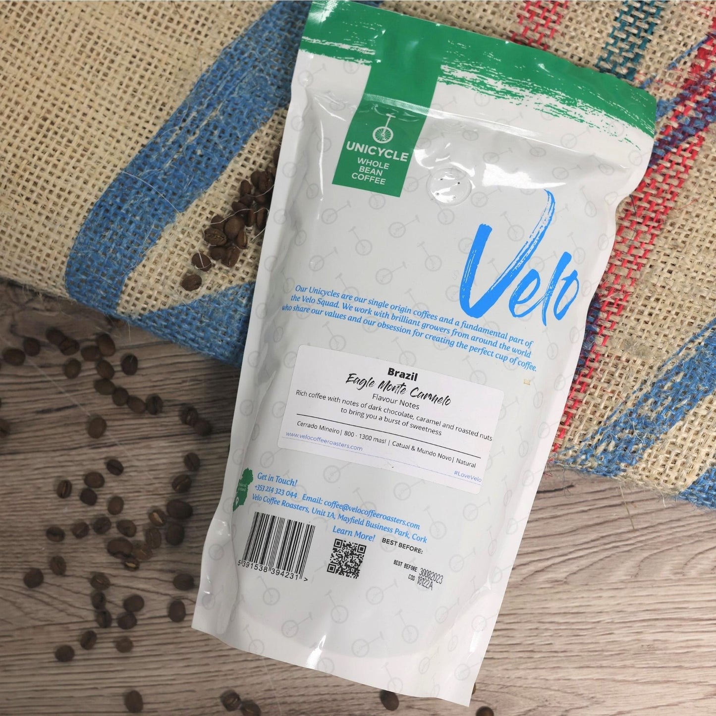 Eagle Monte Carmelo 700G Coffee From Brazil - White and Green bag Velo Coffee Roasters