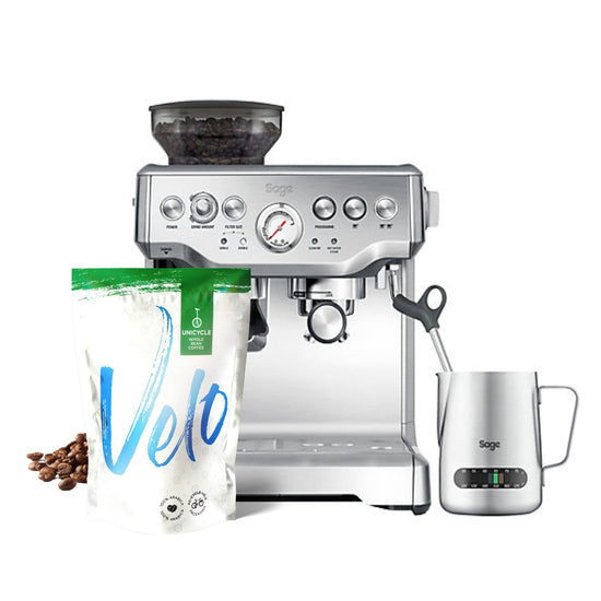 Sage Barista Express Stainless Steel - Espresso Coffee Machine - Velo Coffee Roasters