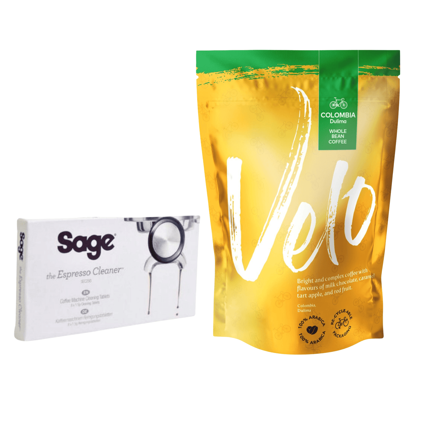 Sage Espresso Cleaning Tablets and Coffee Bundle - Velo Coffee Roasters