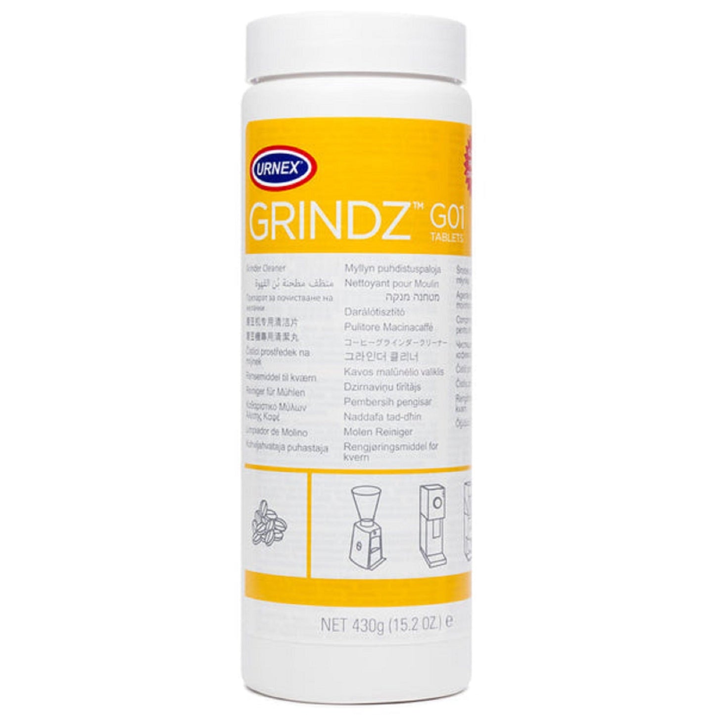 Load image into Gallery viewer, Urnex - Grindz 430g Grinder Cleaning Tablets - Velo Coffee Roasters
