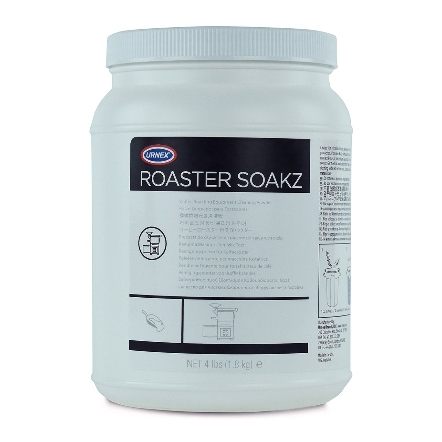 Urnex Roaster Soakz - Coffee Roasting Equipment Cleaning Powder - Velo Coffee Roasters