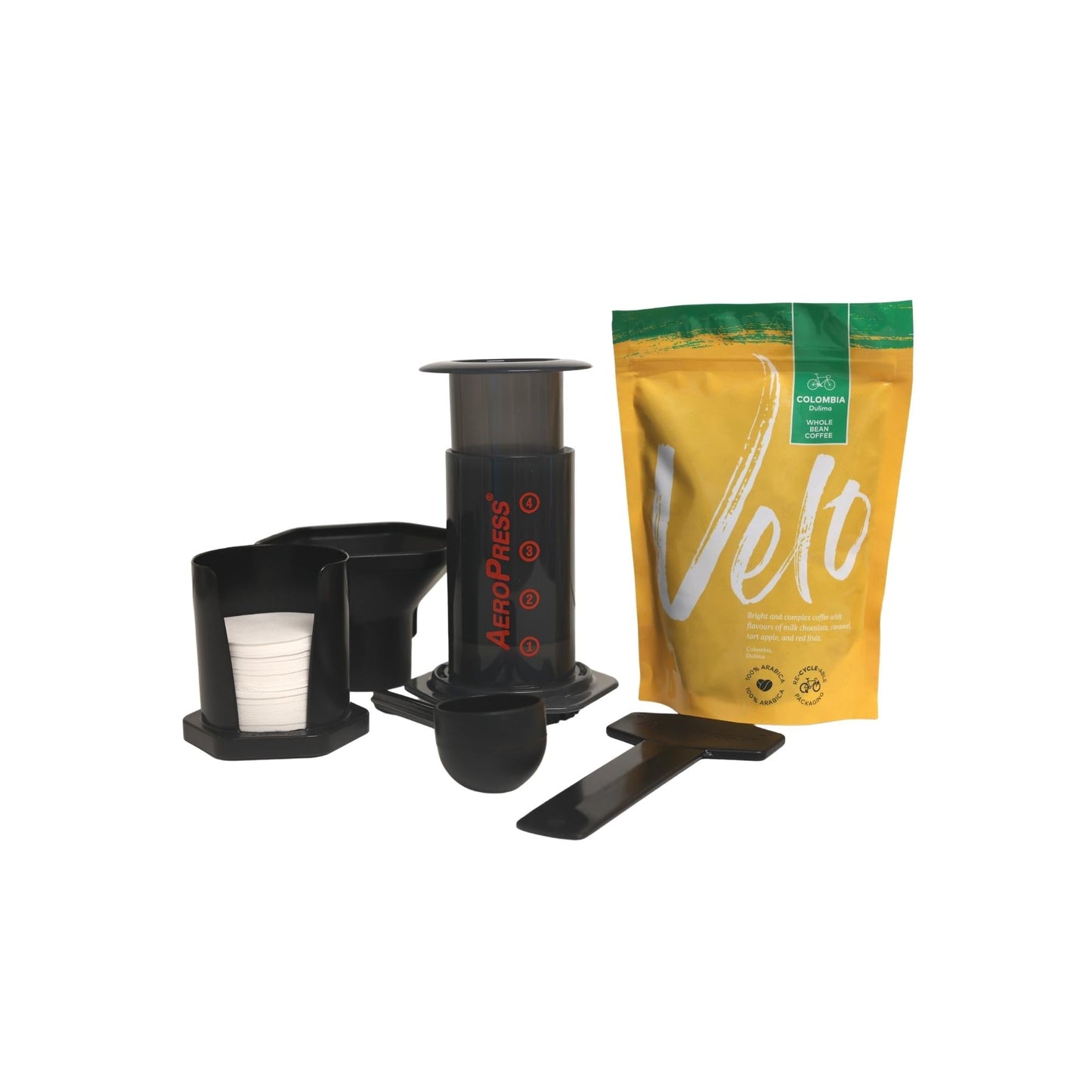 Velo Colombia Dulima Coffee and AeroPress Bundle - Velo Coffee Roasters